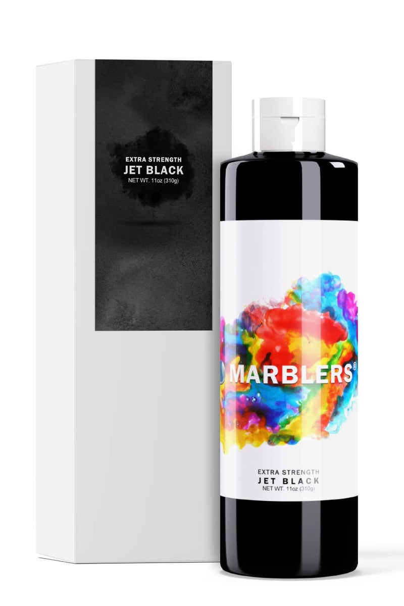 MARBLERS Liquid Colorant 11oz (310g) [Jet Black] | Water-Based | Highly Concentrated | Tint, Pigment | Odorless | Non-Toxic | Concrete, Cement, Mortar, Grout, Gypsum, Water-Based Paint, Plaster - Image 1